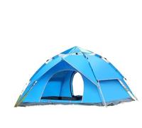 Camping Automatic Tents Family Outdoor Tourist Tent 4 Seasons Waterproof 3-4 People Travel Sun Beach Protection(2-Layer 4 Person B)