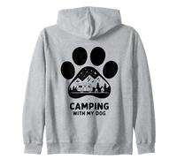 Camping avec Mon Chien Camper Sweat à Capuche