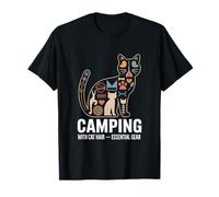 Camping avec Poils de Chat Essential Gear Funny Camper T-Shirt