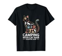 Camping avec Poils de Chat Essential Gear Funny Camper T-Shirt