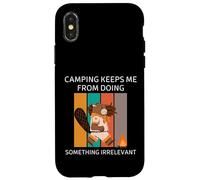 Camping Beaver me empêche de Faire Quelque Chose d'inutile Coque pour iPhone X/XS