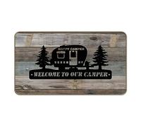 Camping Bienvenue chez Nous Paillasson Exterieur Résistant Paillasson Durable Tapis De Bain pour Accessoires Maison Porte D'Entrée Intérieur 40 X 60Cm