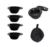 Camping Bowl - 12.8x4.Stackable Tableware Utensils With Storage Bag | 4-Piece Easy To Carry Bowl - For Camping Travel Backpacking Picnic Party Outdoor Indoor Kitchen Home Dinner Lunch Barbecue Beach