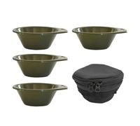 Camping Bowl - Vaisselle Empilable Avec Sac De Rangement | Petit Serrand Portable 4 Pièces, Couverts De Pique-nique Avec Poignées | Kit De Cuisine Pour Soup Rice Pour La Randonnée Sur La Plage