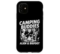 Camping Buddies Alien and Bigfoot Campfire Graphique Extérieur Coque pour iPhone 11