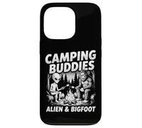 Camping Buddies Alien and Bigfoot Campfire Graphique Extérieur Coque pour iPhone 13 Pro