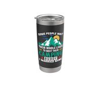 Camping Buddy I Married Mine Hiking Camper Adventure Lover Gobelet isotherme en acier inoxydable double paroi