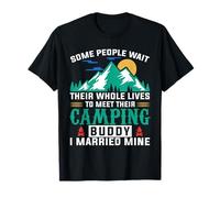 Camping Buddy I Married Mine Hiking Camper Adventure Lover T-Shirt