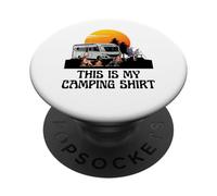 Camping Camping-Car Coucher de Soleil Camping RV Camping Fun PopSockets PopGrip Adhésif