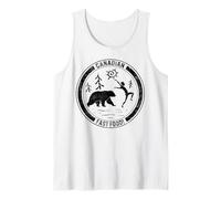 Camping Canadien Fast Food Running Man Bear Forest Design Te Débardeur