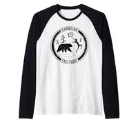 Camping Canadien Fast Food Running Man Bear Forest Design Te Manche Raglan