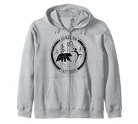 Camping Canadien Fast Food Running Man Bear Forest Design Te Sweat à Capuche