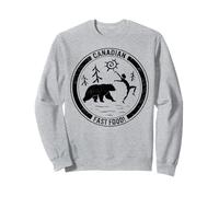 Camping Canadien Fast Food Running Man Bear Forest Design Te Sweatshirt