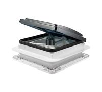 Camping-car caravane toit ouvrant ventilateur d'évacuation d'air fort silence avec ventilation lumière LED blanc ventilateur d'échappement RV caravane lanterneau 28 * 28 * 7cm