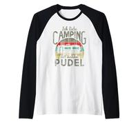 Camping-Car Chien J'aime Camping avec Mon Caniche Manche Raglan