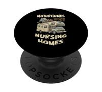 Camping-Car en Voyage Avant Le Camping pour Personnes âgées dans Les Maisons de Soins Infirmiers PopSockets PopGrip Adhésif
