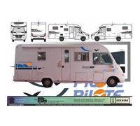 Camping Car Galaxy Pilote - Kit complet Droit Gauche Avant arriére - Sticker adhésif autocollant