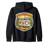 Camping-Car Happy Camper RV Camping Pun Joke Camp Lover Sweat à Capuche