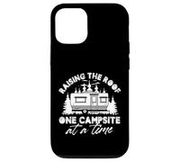 Camping-car pop-up « Eleving The Roof One Camping At A Time » Coque pour iPhone 12/12 Pro