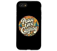 Camping-car rétro Hippy Groovy Camp pour les amoureux de la paix, de l'amour et du camping Coque pour iPhone SE (2020) / 7 / 8