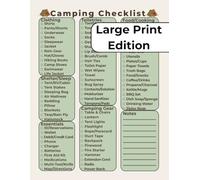 Camping Checklist: Large Print Edition: An Easy-to-Use Packing Guide for Tent, RV, and Cabin Trips