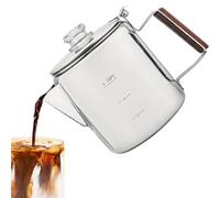 Camping Coffee Maker, Outdoor Beverage Brewer, Vintage Steel Pot, 17x12.3x15.8cm, Portable Folding Basket, Stainless Brewing Filter, Picnic and Hiking Use Dependable Construction Outdoor Settings