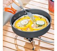 Camping Cookware, Travel Cookware Set, Nonstick Pot, Portable Pan, Lightweight Kettle, 3 Piece Cooking Kit for RV Outdoor Hiking Trips Climbing Dorm Survival Tailgating Picnic