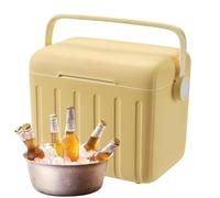 Camping Cooler - 6L Portable Beverage Freezer Box, Insulated Outdoor Ice Storage Container, Compact Travel Cooler, Durable Cold Retention Design | Picnic Tailgating Fishing Road Trip Barbecue Sports E