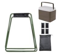 Camping Cooler Stand - Adjustable Steel Frame, High Load Box Bracket