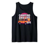 Camping Dad Life Retro Vintage Truck Outdoors Graphic Débardeur