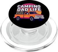 Camping Dad Life Retro Vintage Truck Outdoors Graphic PopSockets PopGrip pour MagSafe