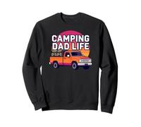 Camping Dad Life Retro Vintage Truck Outdoors Graphic Sweatshirt