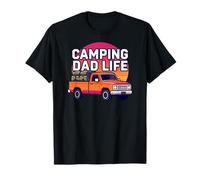 Camping Dad Life Retro Vintage Truck Outdoors Graphic T-Shirt