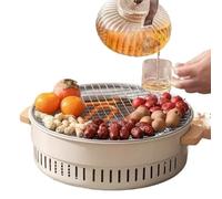 Camping Ensemble de grill double usage électrique et au charbon de bois - Kit de barbecue chauffant for infusion de thé, utilisable à la maison, à l'intérieur et à l'extérieur