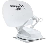Camping First Satmex 55 Plus - Antenne Satellite Automatique - Blanc | Montage sur camping-car, seulement 16 cm de hauteur, Bluetooth, grande portée de réception