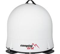 Camping First Satmex Dome - Antenne Satellite (Entièrement Automatique, Orientation Astra 19,2° Est, dôme Robuste, sans Alimentation supplémentaire, idéal pour Camping et Voyages) - Blanc