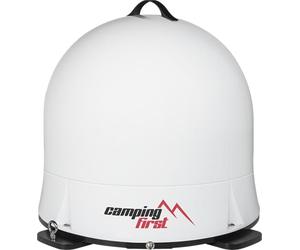 Camping First Satmex Dome - Antenne Satellite (Entièrement Automatique, Orientation Astra 19,2° Est, dôme Robuste, sans Alimentation supplémentaire, idéal pour Camping et Voyages) - Blanc