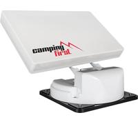 Camping First Satmex Flat 2 - Antenne Satellite de Camping entièrement Automatique (pour 2 téléviseurs/récepteurs, pour Caravane et Camping-Car, Fonction Skew) - Blanc