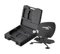 Camping First Satmex Mobil 3 - Antenne Satellite (Entièrement Automatique, Orientation Astra 19,2° Est, sans Alimentation supplémentaire, idéal pour Usage Mobile) - Anthracite