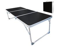 Camping Folding Table, Aluminum Alloy Outdoor Desk, Portable Lightweight Picnic Workstation for Travel Backyard Lawn, Sturdy Metal Foldable with Carry Handles, Compact Patio Garden Furniture