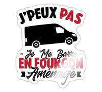Camping Humour Fourgon Aménagé Autocollant Sticker
