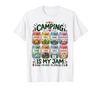 Camping is My Jam Camper Camper Campfire Wilderness Nature Explorer T-Shirt