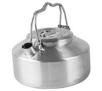 Camping Kettle pour la randonnée de pique-nique, bouilloire à thé de camping en acier inoxydable avec double poignée, cafetière camp portable pour la brousse et utilisation feu camp en plein