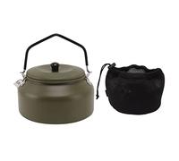 Camping Kettle Tea Kettle Picnic Teapot polyvalent durable léger portable 0,9 L Capacité pour randonnée extérieure Camping Food Grade Aluminium (Od Green)