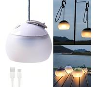 Camping Lamp With Atmosphere Decoration Round Lantern 3 Levels Brightness Adjustable Hook Table Lamp Long Lasting For Emergency Tent Fishing.[H36]