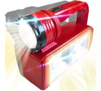 Camping Lantern Flashlight Rechargeable Outdoor Camping Flashlight Torch For Hiking Fishing Camping Dog Walks Emergency Work Light Red