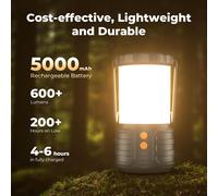 Camping Lantern,Rechargeable Led Lanterns 5000mah Emergency Light For Power Outages,3 Colours,Portable Ipx4 Waterproof For Camping Tent Home Outdoor Or Hiking Hurricane