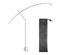 Camping Lantern Stand, Portable Camp Accessories Lamp Pole Rack, Aluminium Alloy Outdoor Light Rack with Hook for Backyard Beach Travelers Campers Hikers Backpacking Cooking