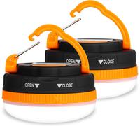 Camping Lights,Rechargeable Led Tent Light,5 Modes Usb Portable Sos Light With Hook Ip43 Waterproof For Outdoor,Hiking,Fishing,Home Power Cuts (2pcs)