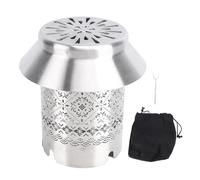 Camping mini chauffage portable portable en acier inoxydable couvercle de poêle extérieure de chaleur radiative efficace pour la randonnée en camping